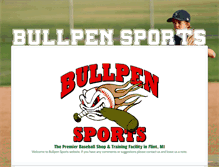 Tablet Screenshot of bullpensportsgear.com